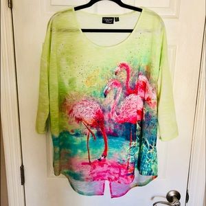 Plus Size Never Worn Flamingo Tunic
